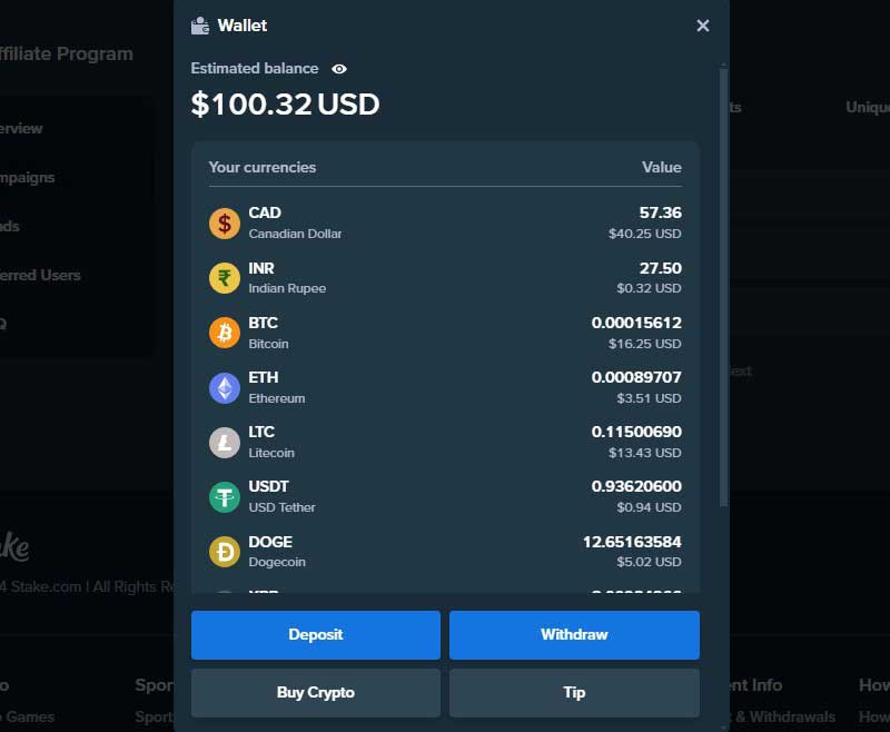 Deposits, Crypto Payments and Stake Bonus Activation
