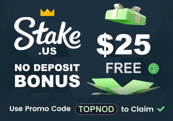Stake US No Deposit Bonus - Code TOPNOD
